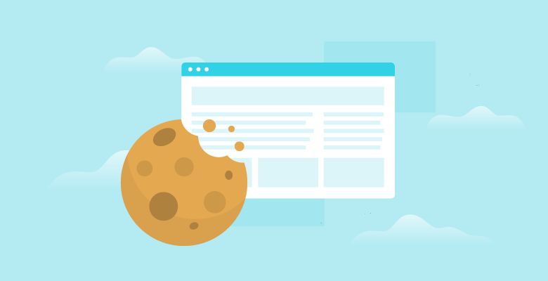 Browser window with a cookie icon.