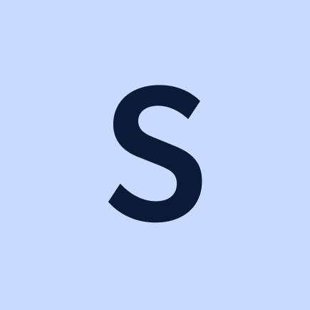 A blue square with a dark 'S'.