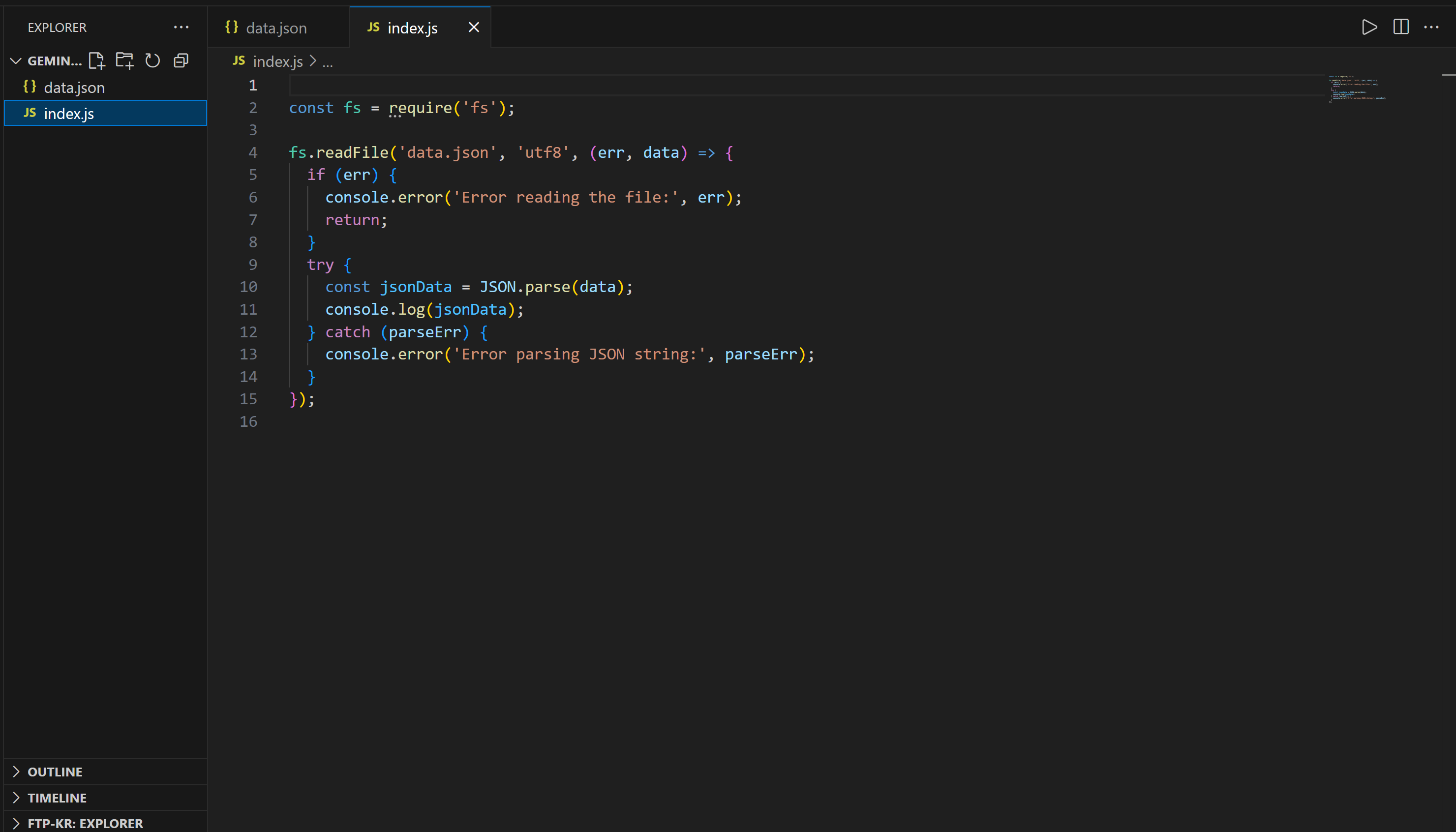 VSCのindex.js