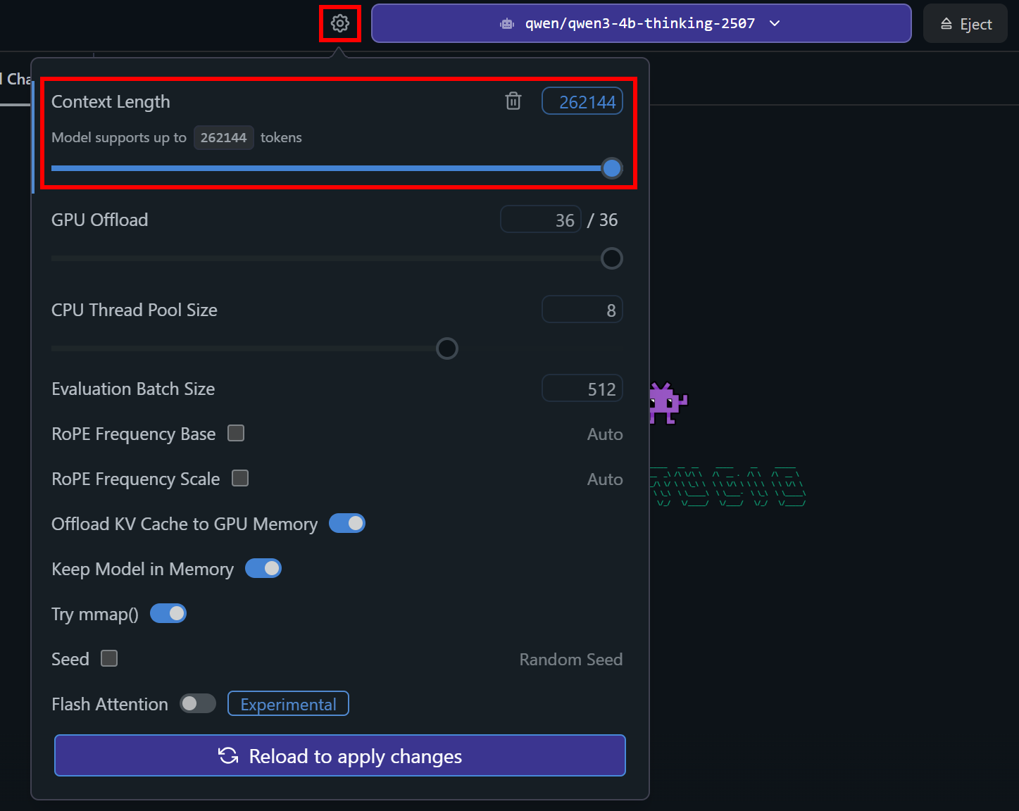 Changing the context length configs