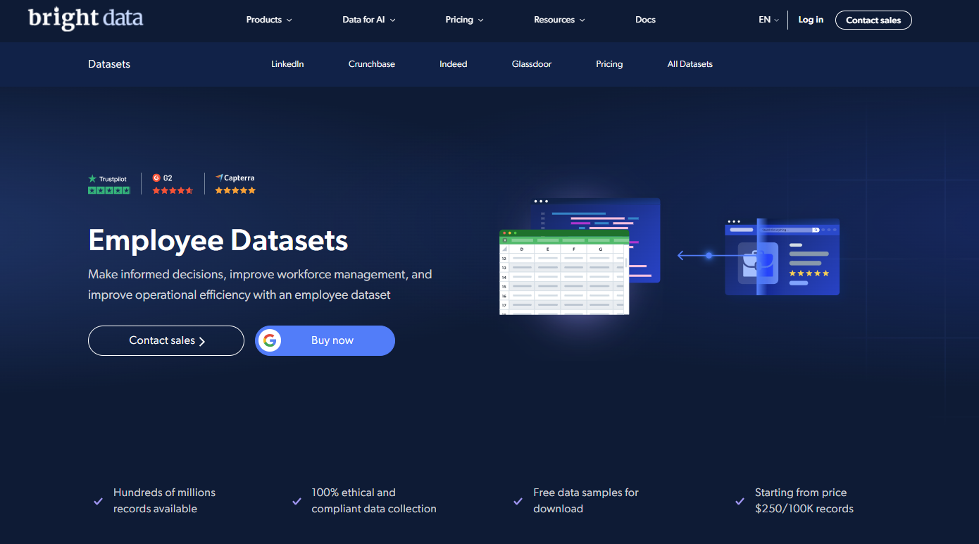 Bright Data's employee dataset