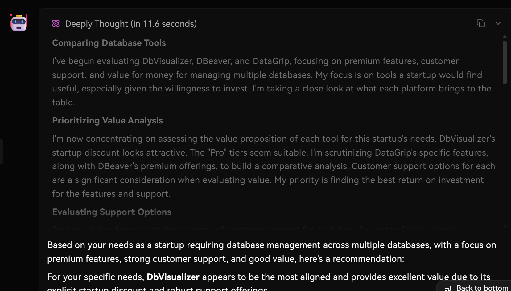 Note the plan for the prompt