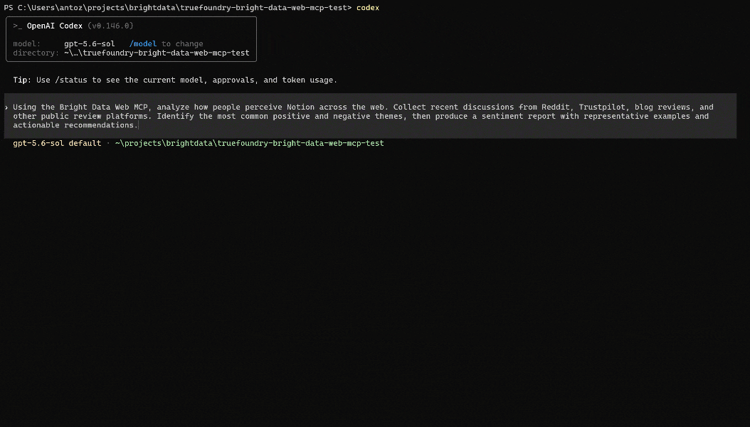 OpenAI Codex CLIでのプロンプト実行